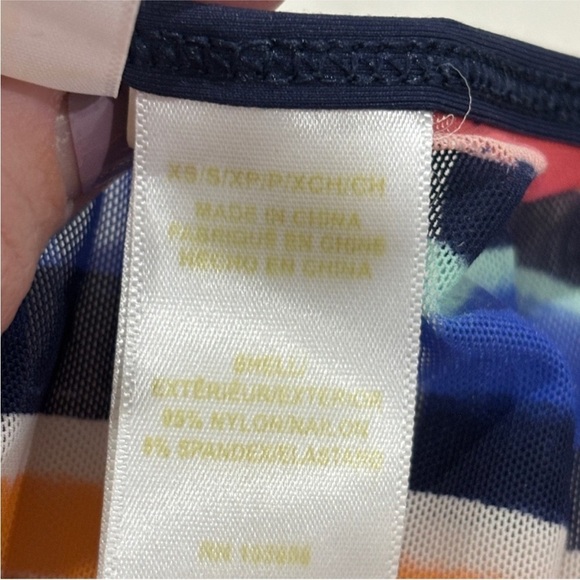 Anne Cole Women's Striped Mesh Swim Top Cover-Up Pink Multi size XS - Picture 11 of 12